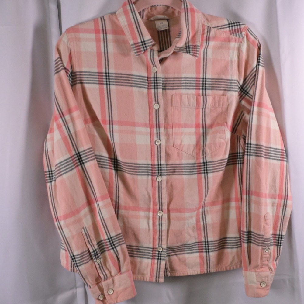 Duluth‎ Trading Women's XS Pink Plaid Free Swingin Flannel Shirt